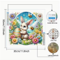 Preview: Diamond Painting Osterhase mit Blumen und Bienen